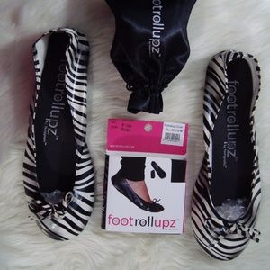 **NWOT Footrollupz Foldable Flats Lightweight